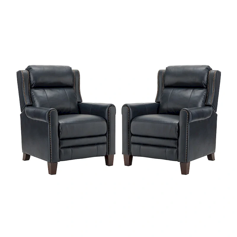 Felisa 32.48 Wide Genuine Leather Manual Recline Set of 2