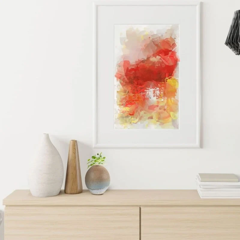 Set of Two Ombre Beachy Ceramic Oval Vases