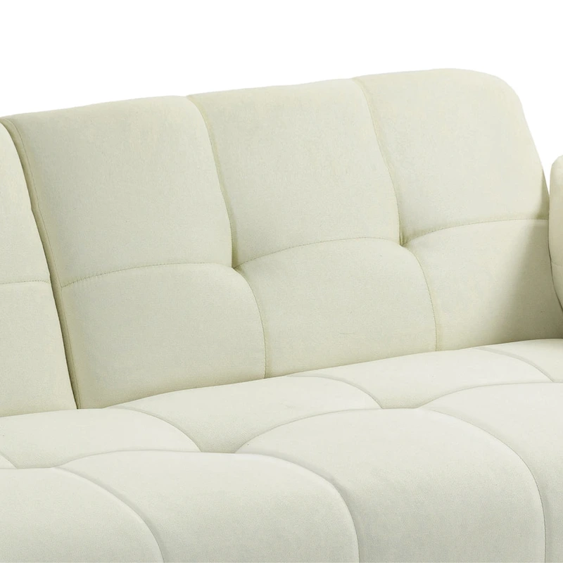 75 Convertible Sleeper Futon Sofa Bed With Adjustable Tufted Back
