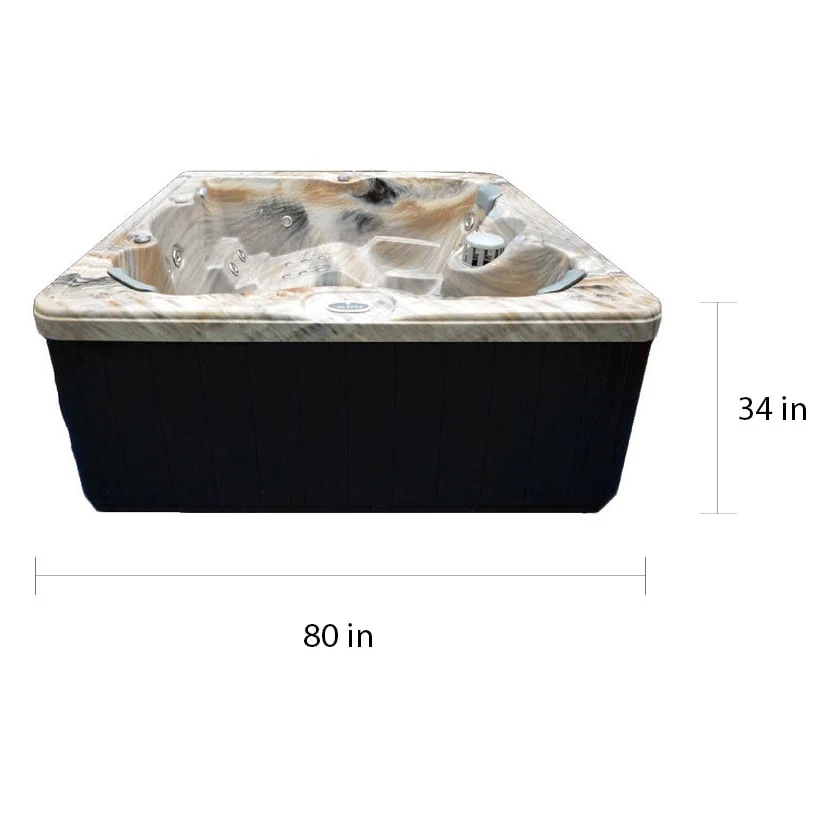 Home and Garden Spas 5-person Hot Tub 51-jet Spa with Ozone System - 80x80x34