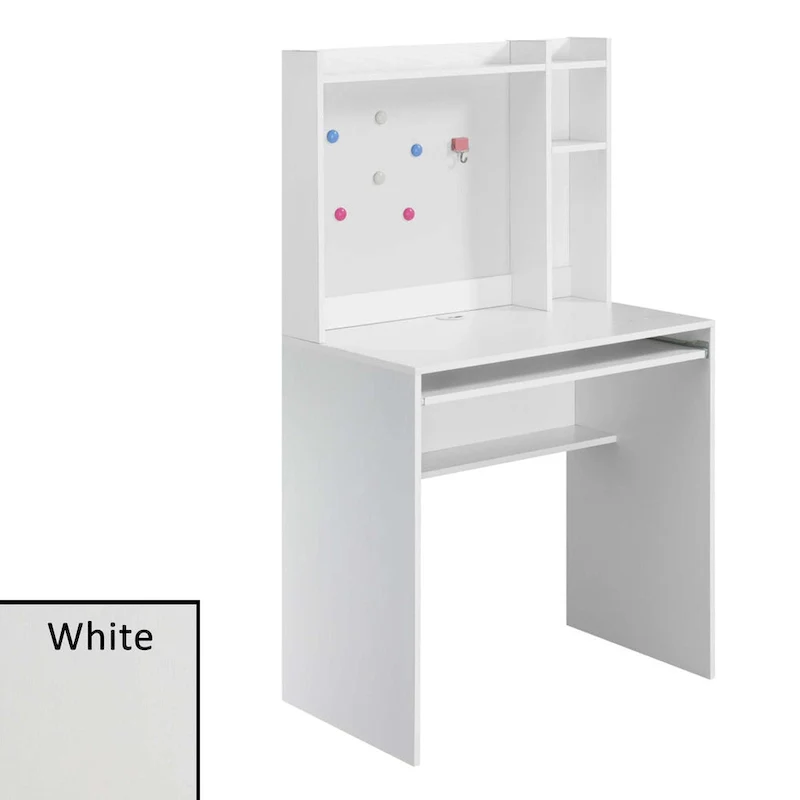 Convenience Concepts Designs2Go Student Desk with Magnetic Bulletin Board and Shelves