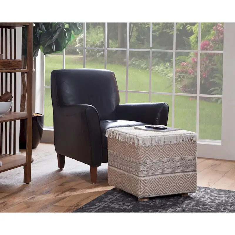 Mazatlan Square Upholstered Ottoman Stool