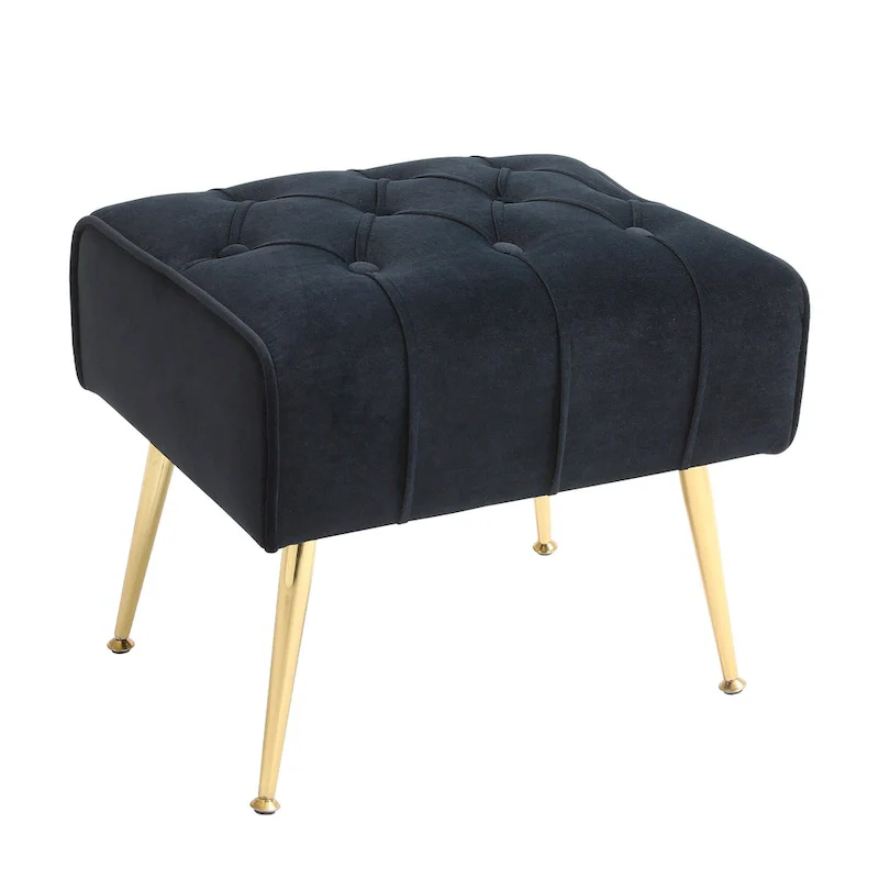 Upholstered Wingback Chair with Ottoman