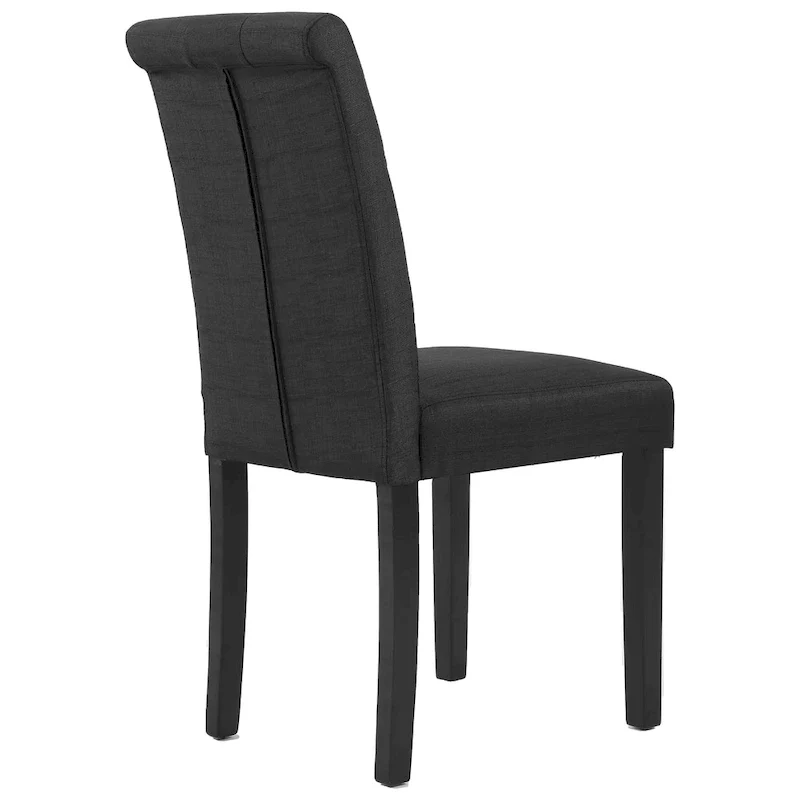 Fabric Upholstery Button Tufted Dining Chairs Set of 2