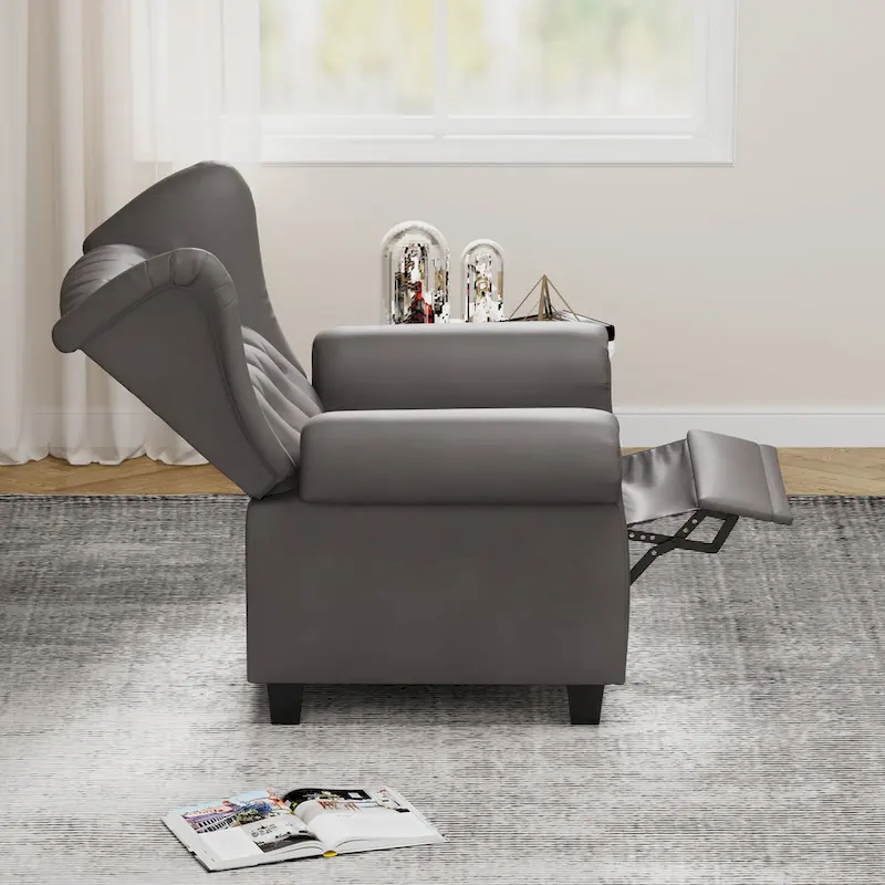 Modern Tufted Push Back Tufted Recliner Armchair