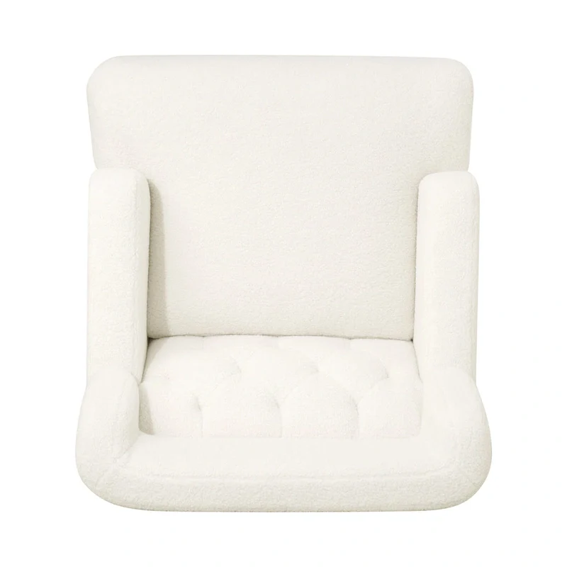 Modern Fabric Accent Chair with Cushion Back