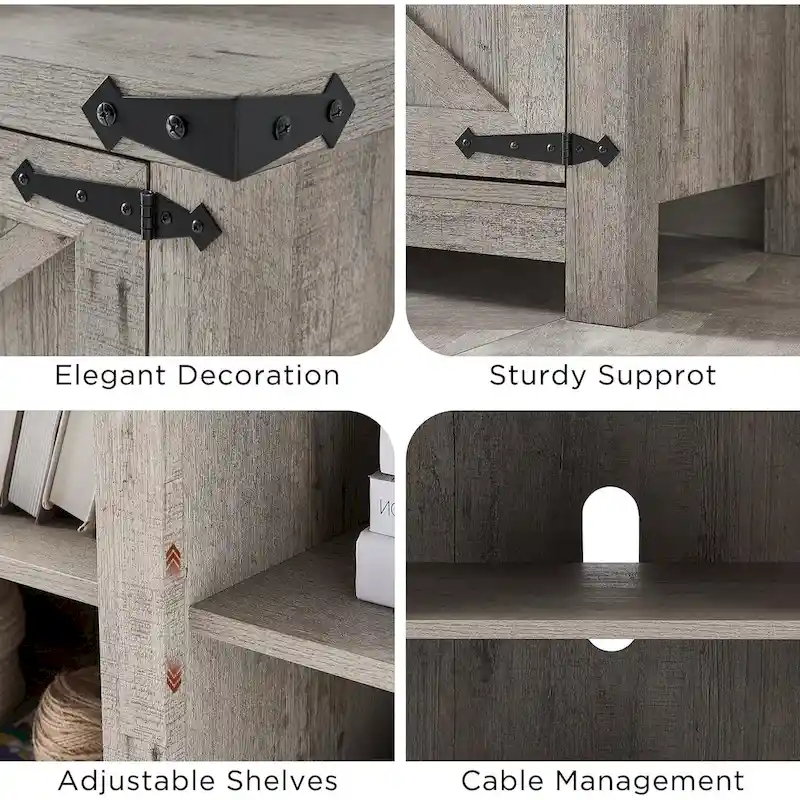 Farmhouse TV Stand, Television Console Table, Entertainment Center