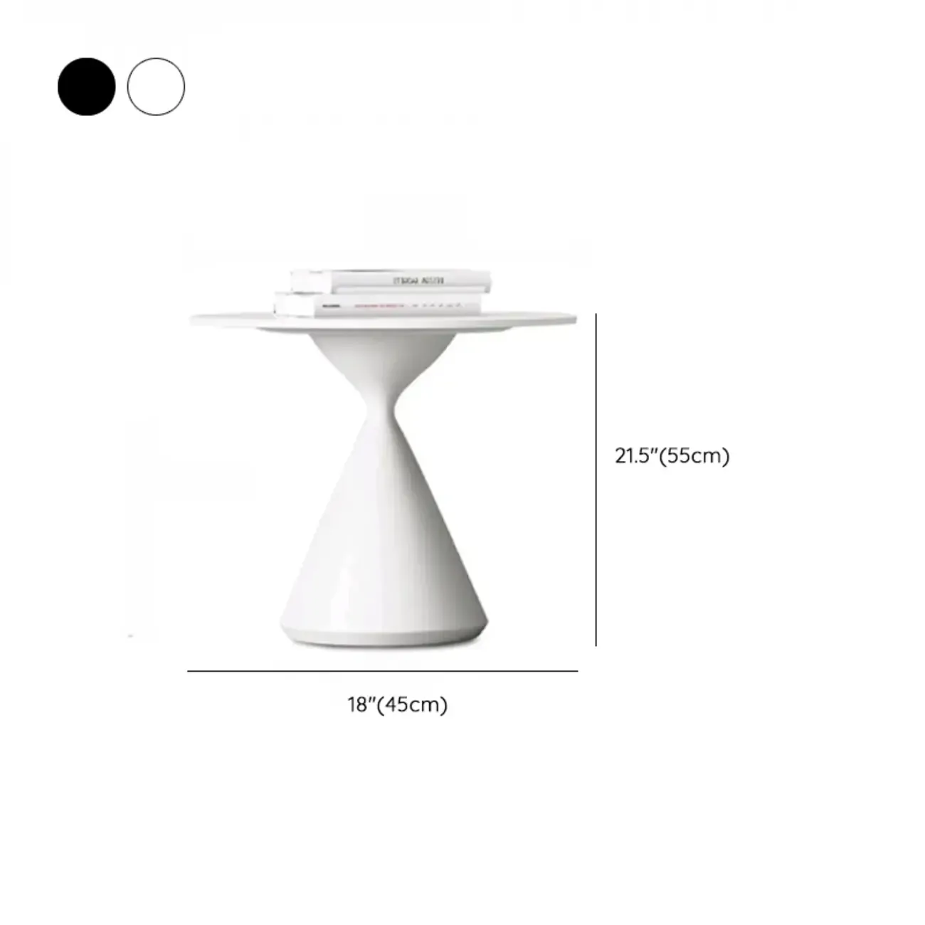 White Round Nesting Coffee Table with Modern Simple Style