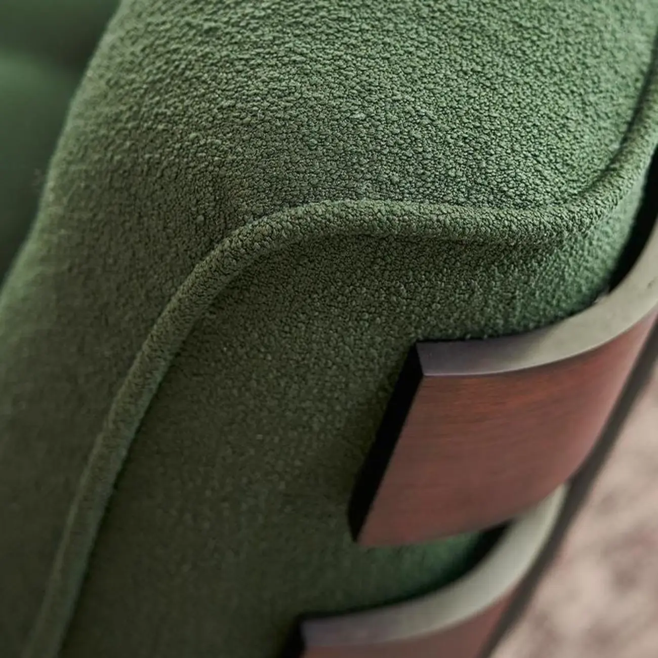 Traditional Tufted Mohair Reclining Accent Chair