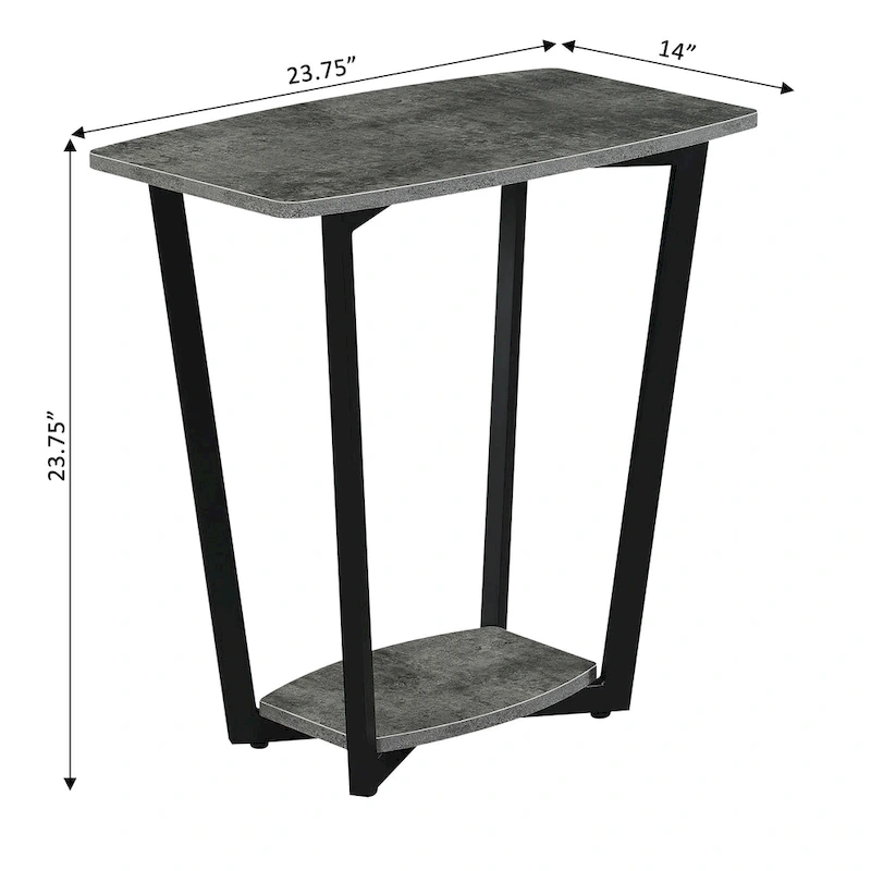 Convenience Concepts Graystone End Table with Shelf