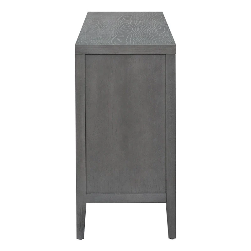Retro Sideboard with Circular Groove Design Metal Handle