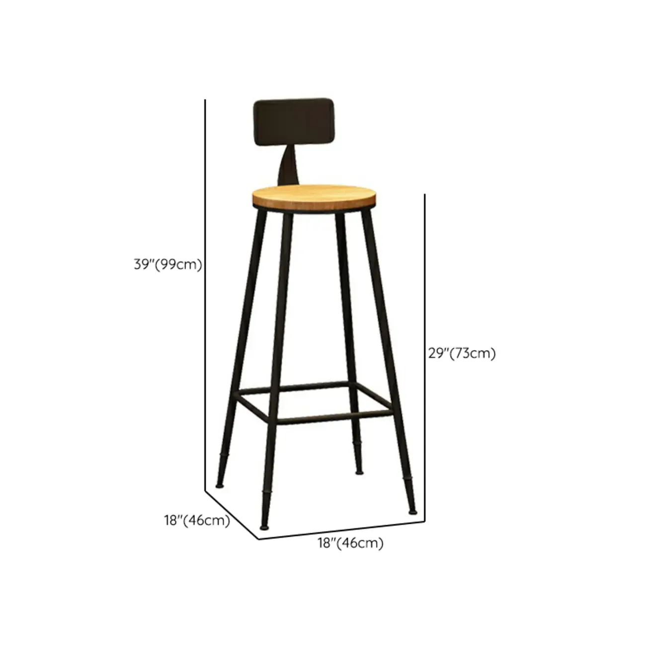 Cosmopolitan Light Wood Bar Set with Round Table