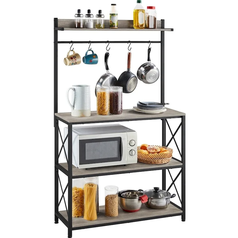 Yaheetech 4-Tier Storage Shelf Kitchen baker's Microwave Oven Stand
