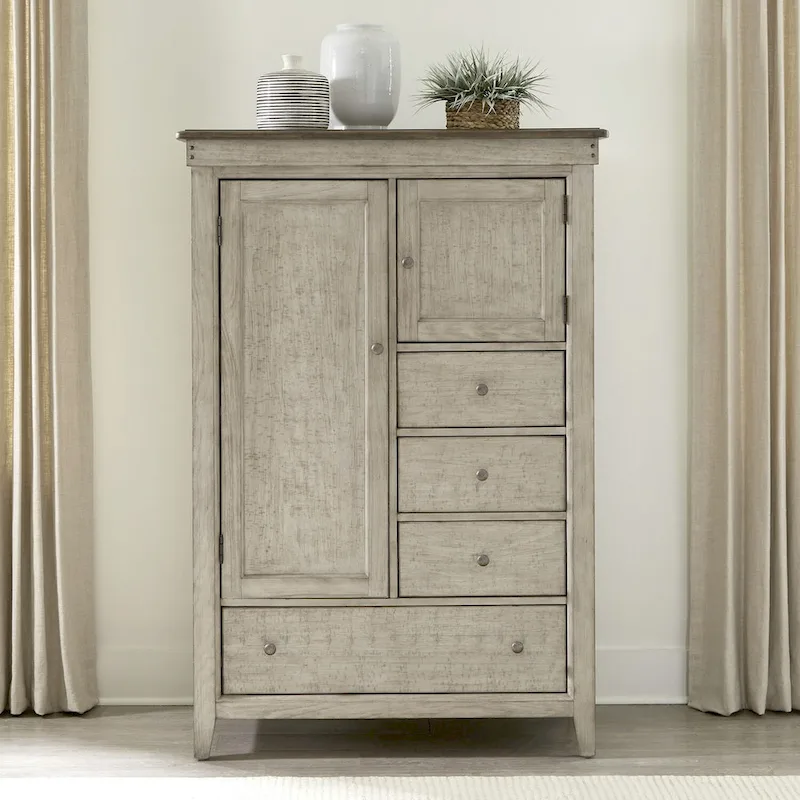 Weathered Linen Door Chest