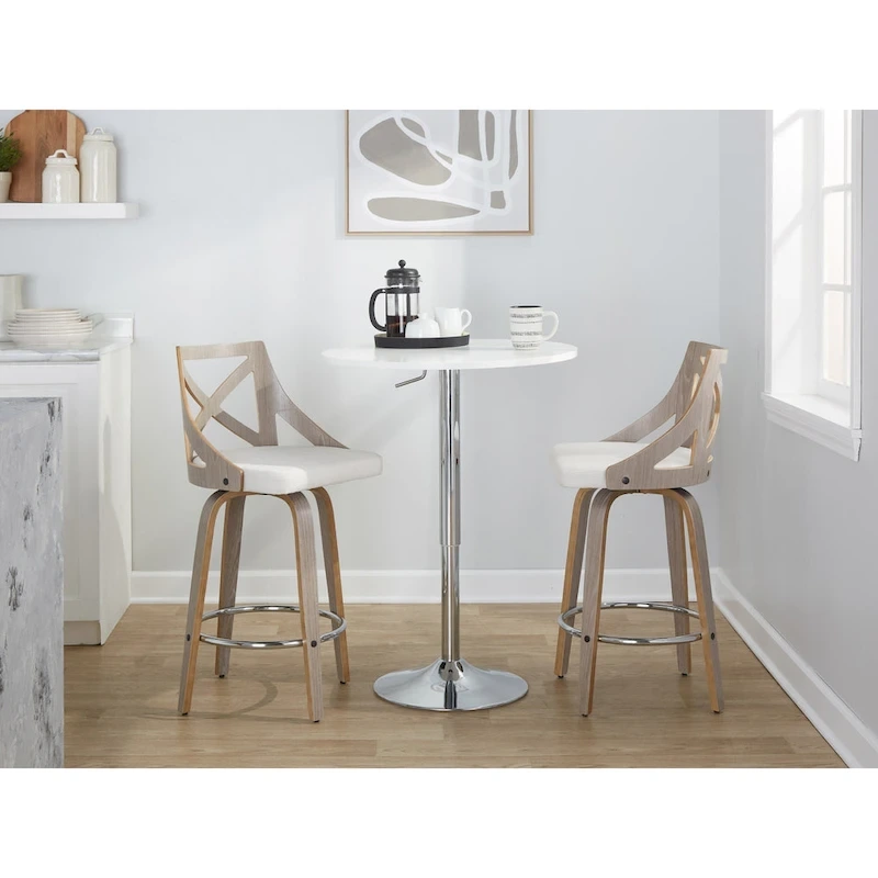 The Gray Barn Charlotte 24  Fixed-Height Counter Stool with Bent Wood Legs (Set of 2)