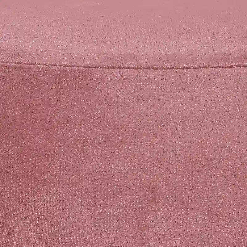 Adeco Round Velvet Ottoman Upholstered Foot Stool