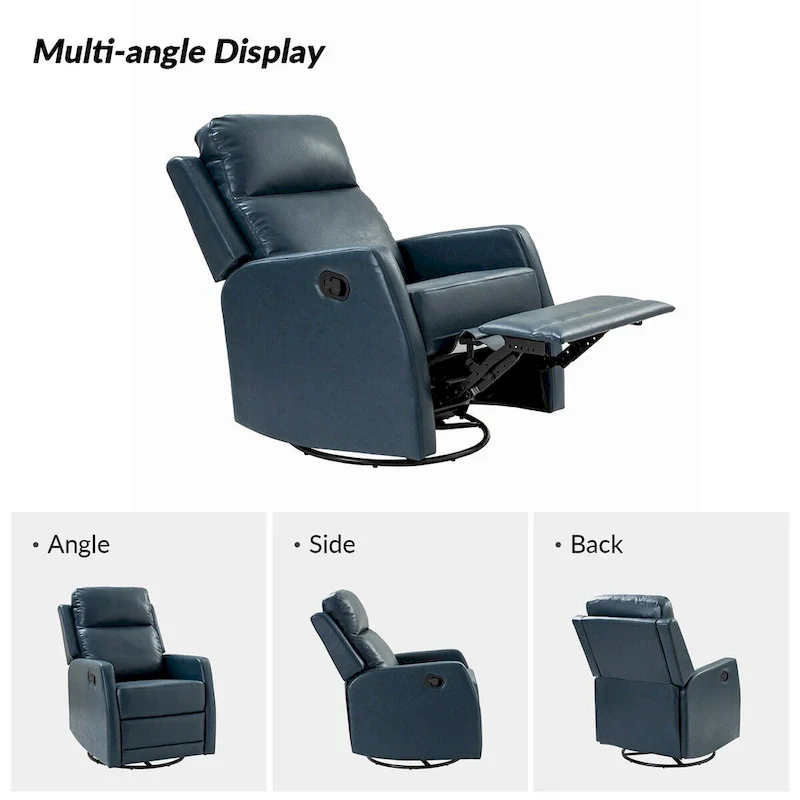 Esteban Swivel Recliner with Tufted Back Set of 2 by HULALA HOME