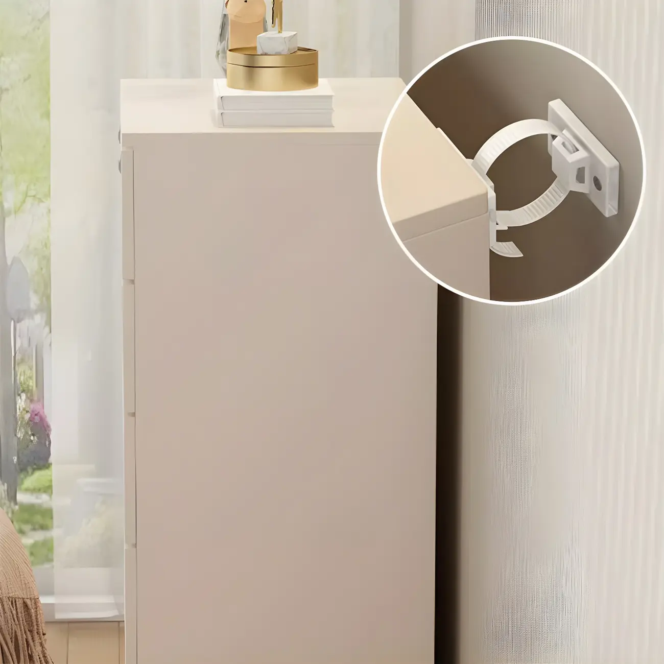 Stylish White Wooden Dressers with Soft Close Drawers