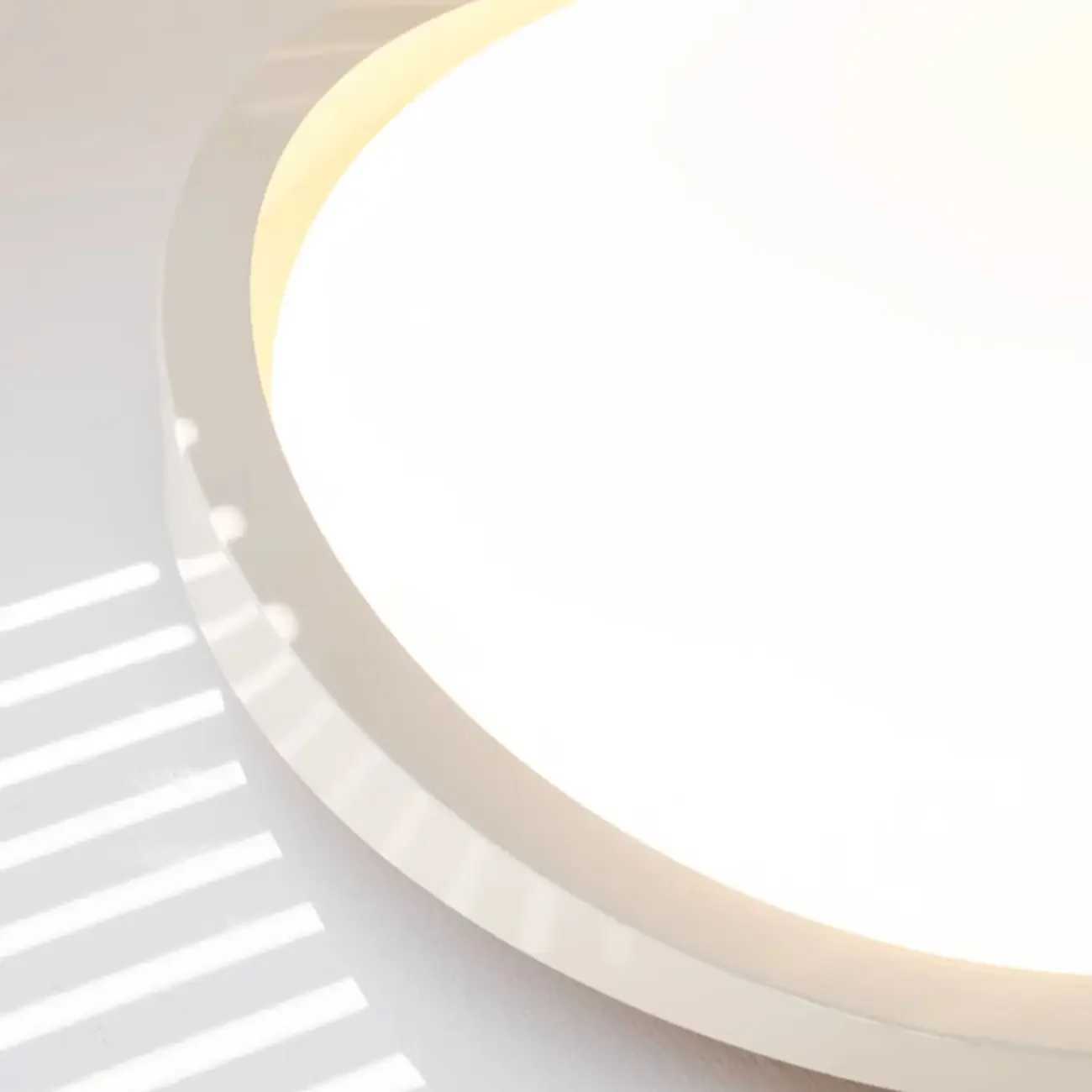 Modern White Round Dimmable Flush Mount LED Ceiling Light