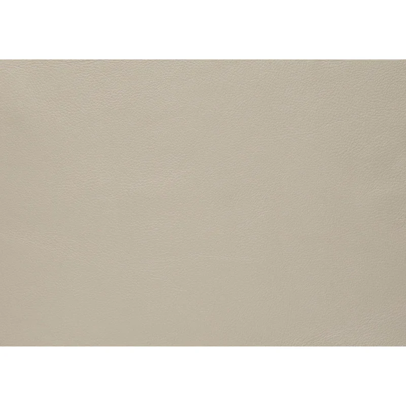 Cream Leather Loveseat with Espresso Wood Legs - 2 Seater (71