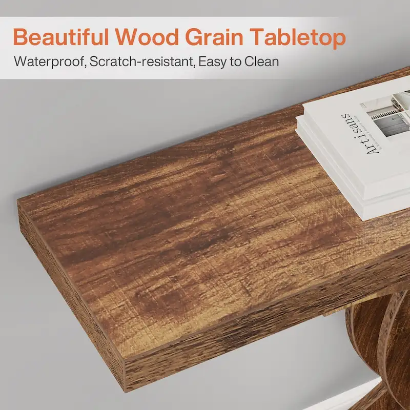 Console Table, Entryway Table with Geometric Legs, Sofa Table - 11.81D x 39.37W x 31.49H