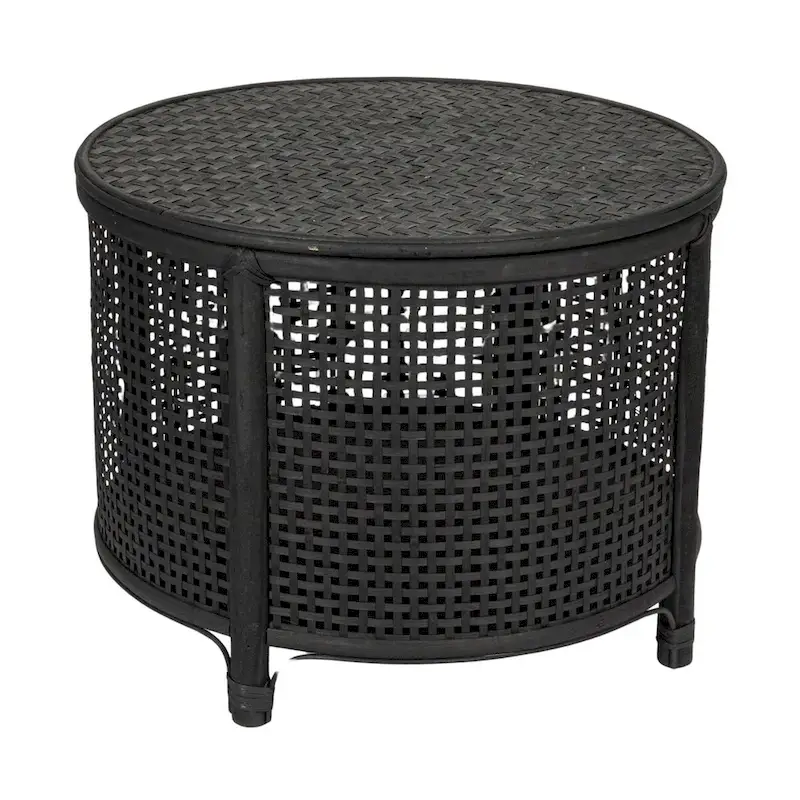 Bamboo and Rattan Accent Table