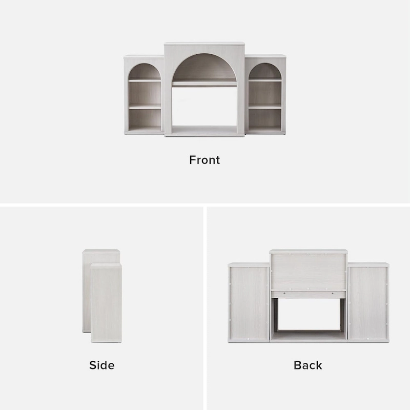 Mopio Blake Electric Fireplace Mantel TV Stand