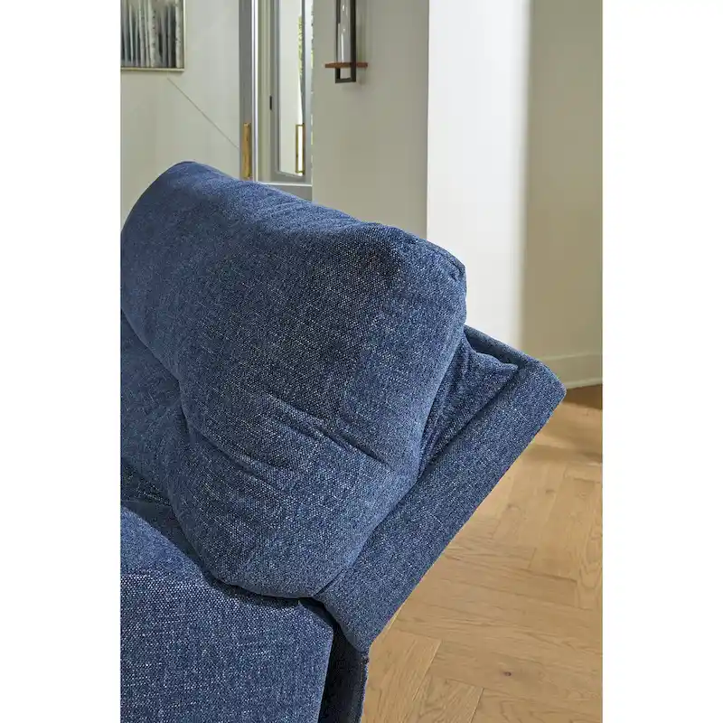 Signature Design by Ashley Acklen Place Blue 6-Piece Power Reclining Sectional with Chaise - 137W x 124D x 42H