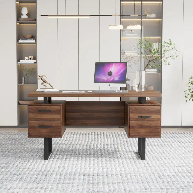 Home Office Computer Desk with Drawers