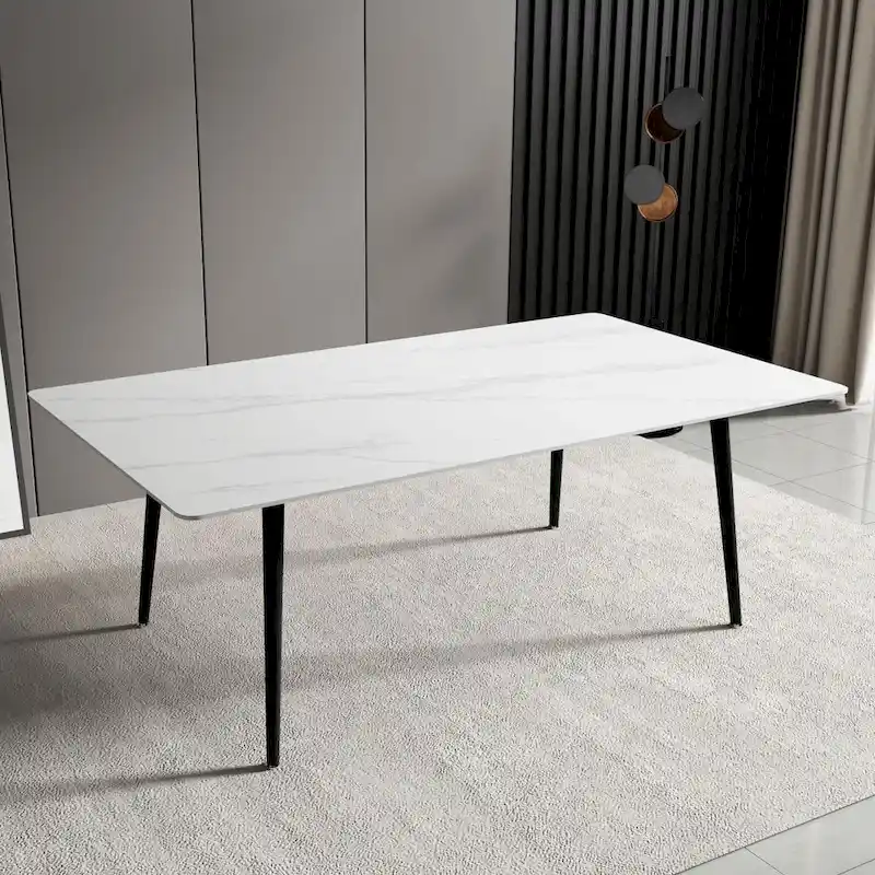 70.8 Rectangle Dining Table with Stone Top