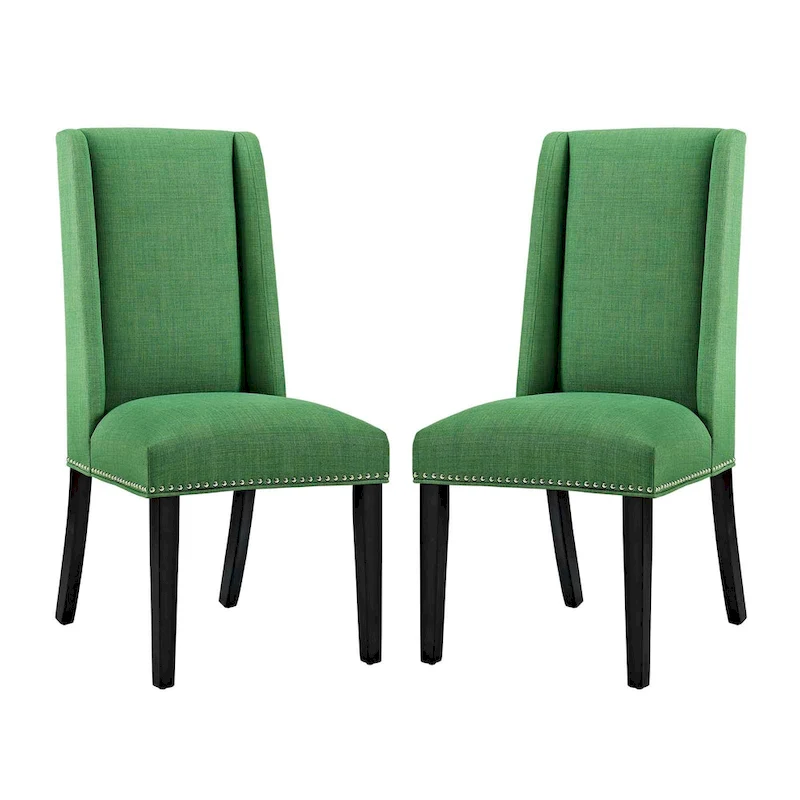 Modway Baron Fabric Upholstered Dining Chairs (Set of 2)