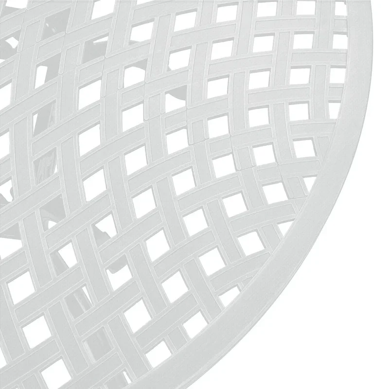 47  Diagonal Round Dining Table-White