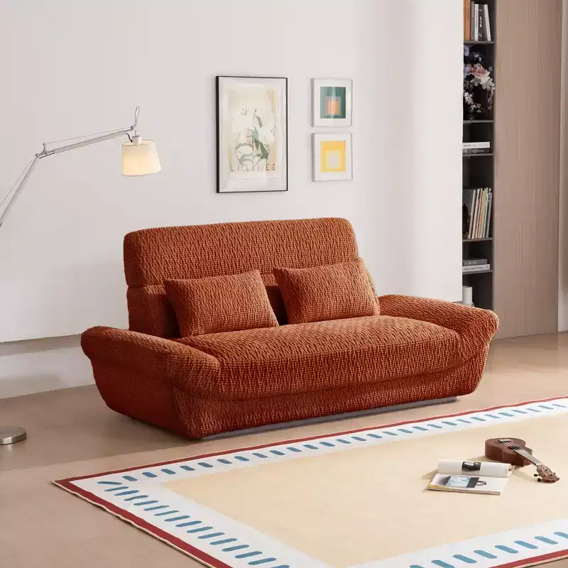 EHMKNP 2-Seater Sailboat Elliptical Sofa  High-Density Compressed Foam Luxury Living Room Couch
