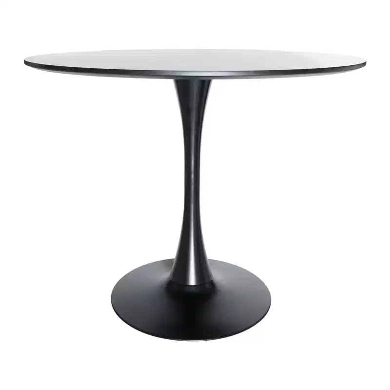 Clear/Transparent 5-Piece Round Dining Set, Pedestal Style, Seats 4