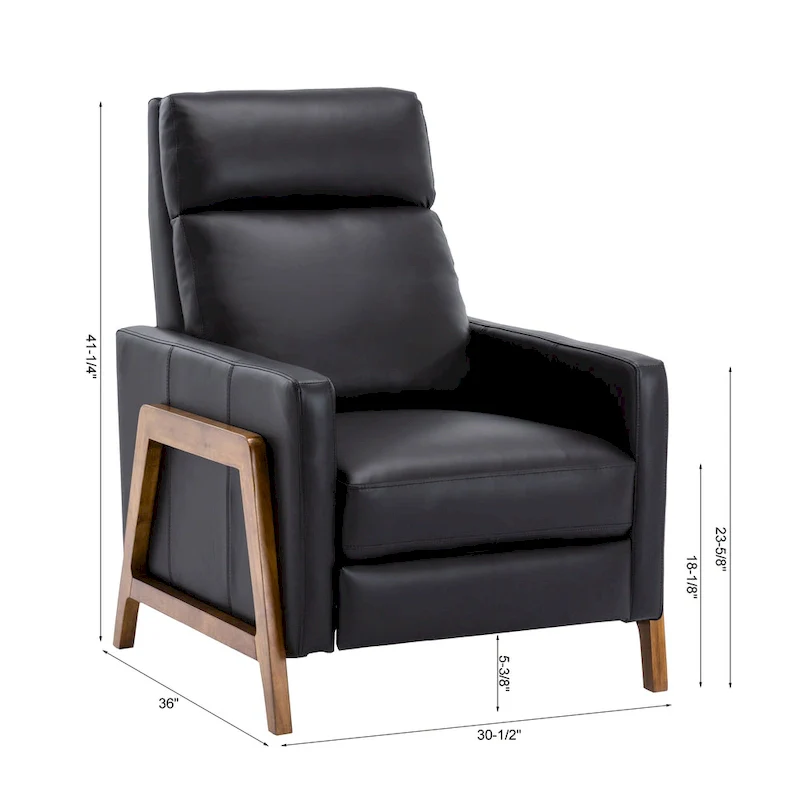 Top Grain Leather Push Back Recliner
