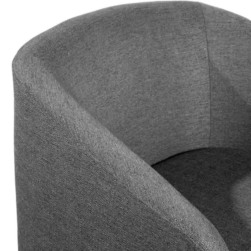 Barrel Accent Chair with 360 Swivel Vinyl Wrapped Base