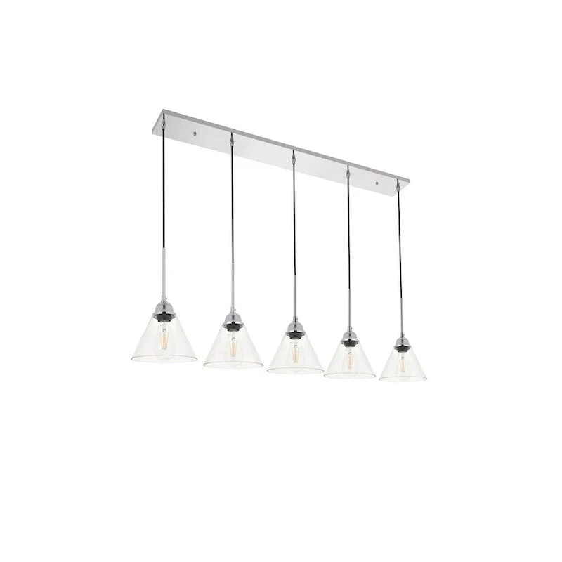 Histoire 5 light chrome Pendant