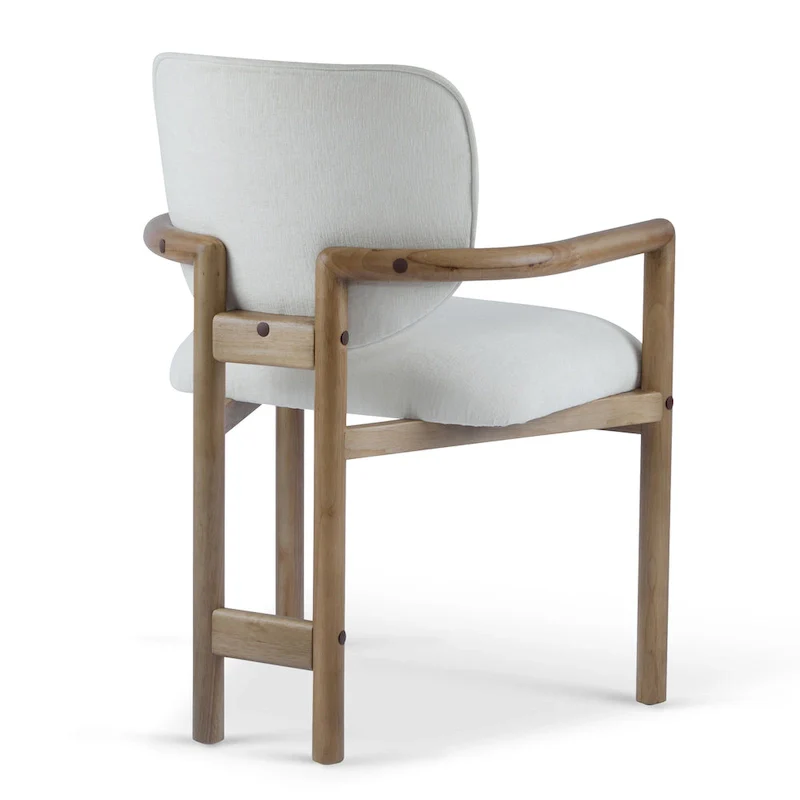 Upholstered Dining Chairs Set of 2, Side Chairs with Rubber Wood Legs, 300 LBS Weight Capacity