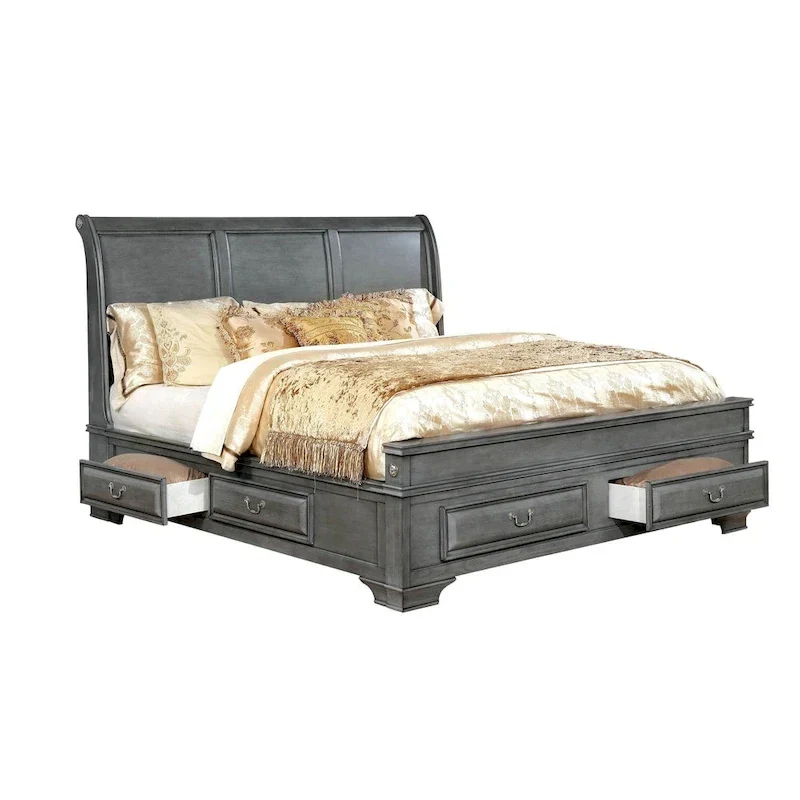 Oslo Traditional 6-drawer Storage Platform Bed