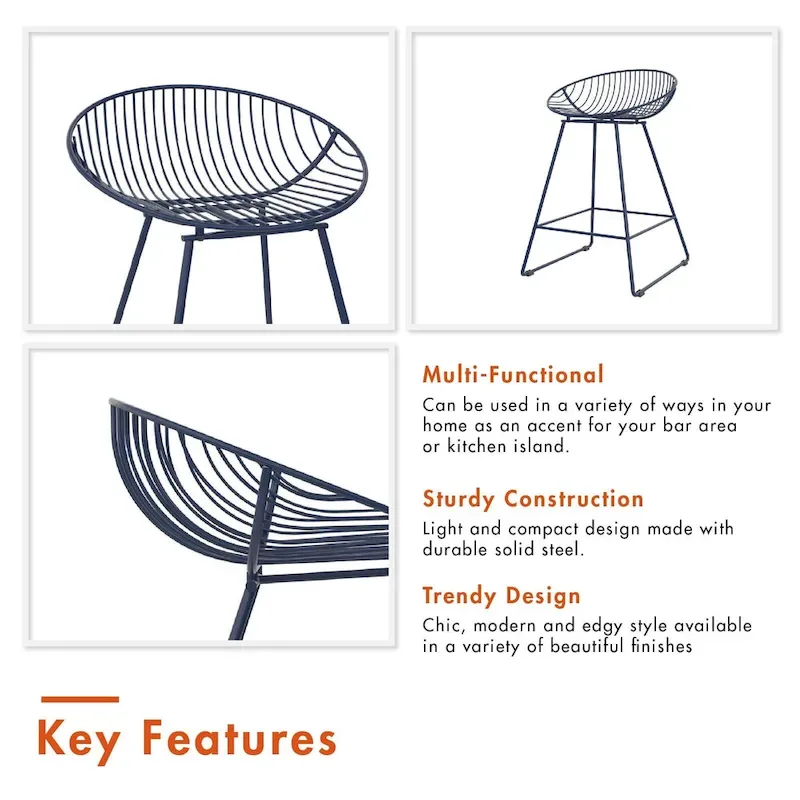 24 Metal Counter Height Bar Stool