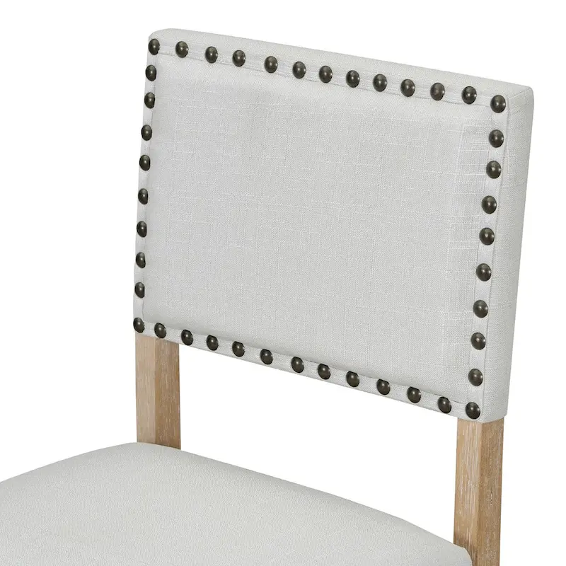 5-Piece Counter Height Dining Set, Classic Elegant Table and 4 Chairs in Natural Wood Wash