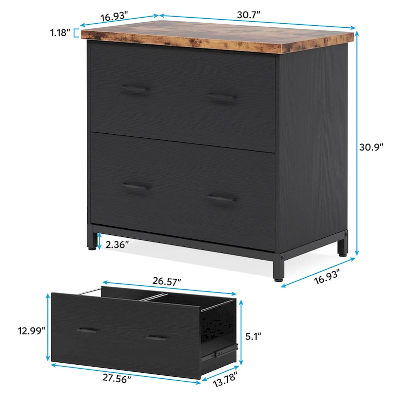 2-Drawer File Cabinet, Lateral Filing Cabinet, Office File Cabinet