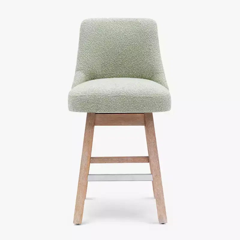 WestinTrends 26 Upholstered Swivel Counter Height Bar Stool, Desert Sage