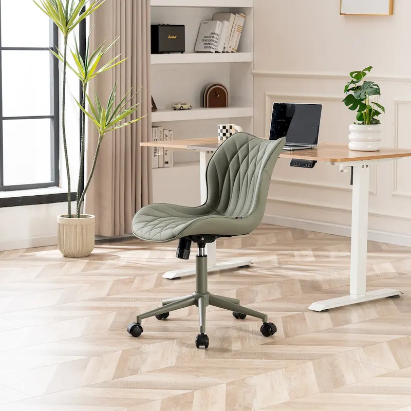 Swivel Armless Desk Chair Office Chairs Makeup Vanity Chair