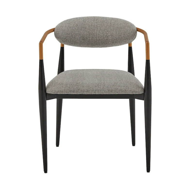 Mid-century Dining Chair with Two-tone Copper & Black Finish (Set of 2)