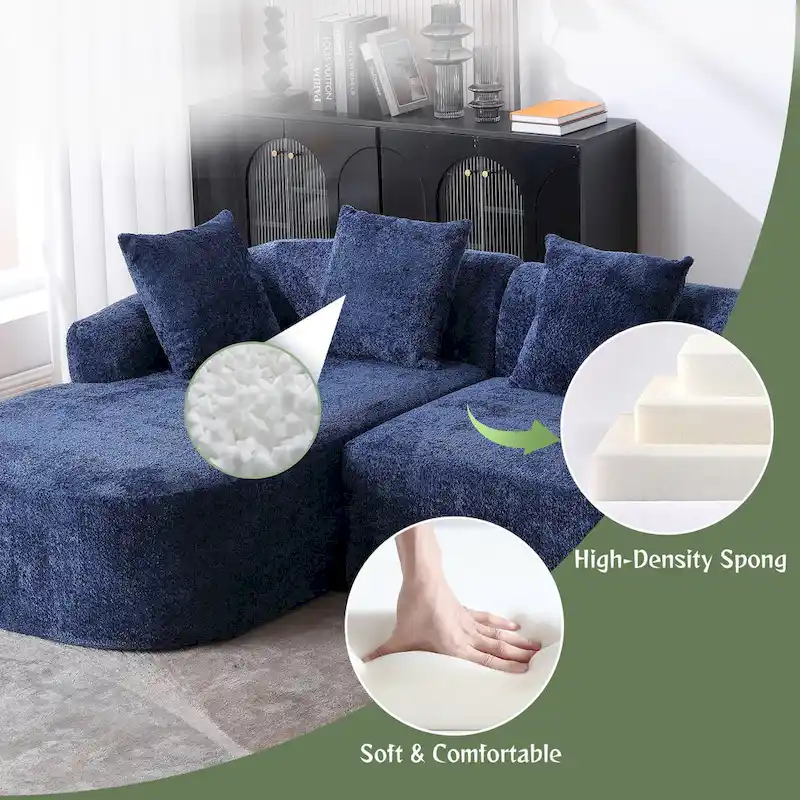 L-Shaped Sectional Sofa (3-Seater)