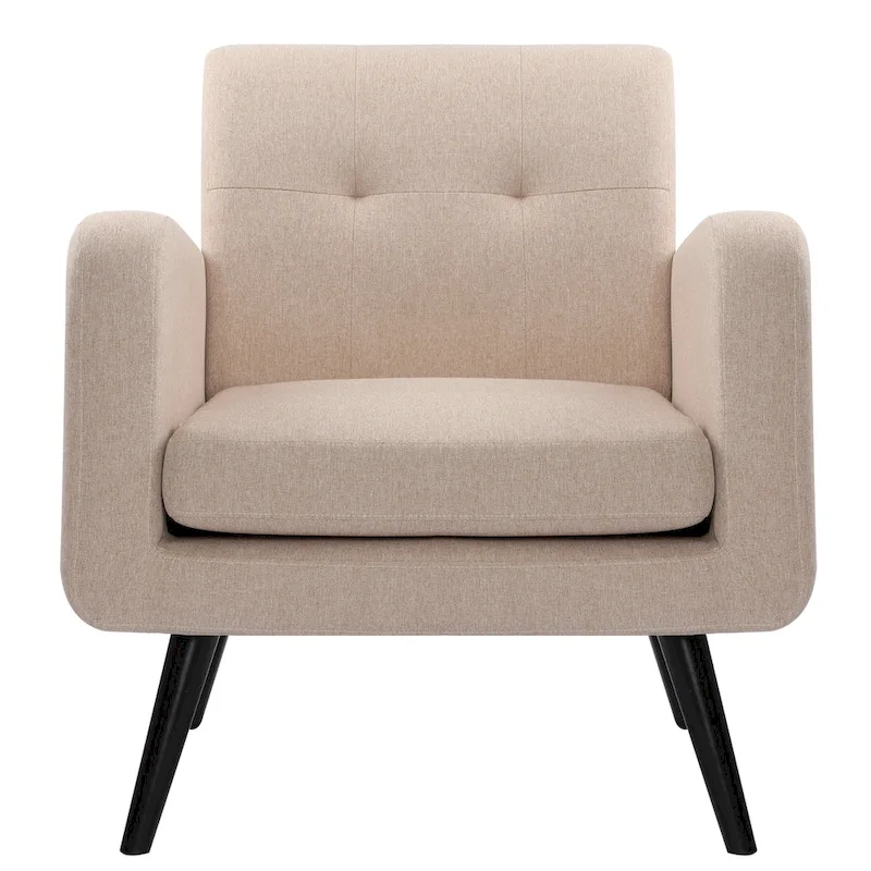 Mid Century Fabric Modern Accent Chair Armchair