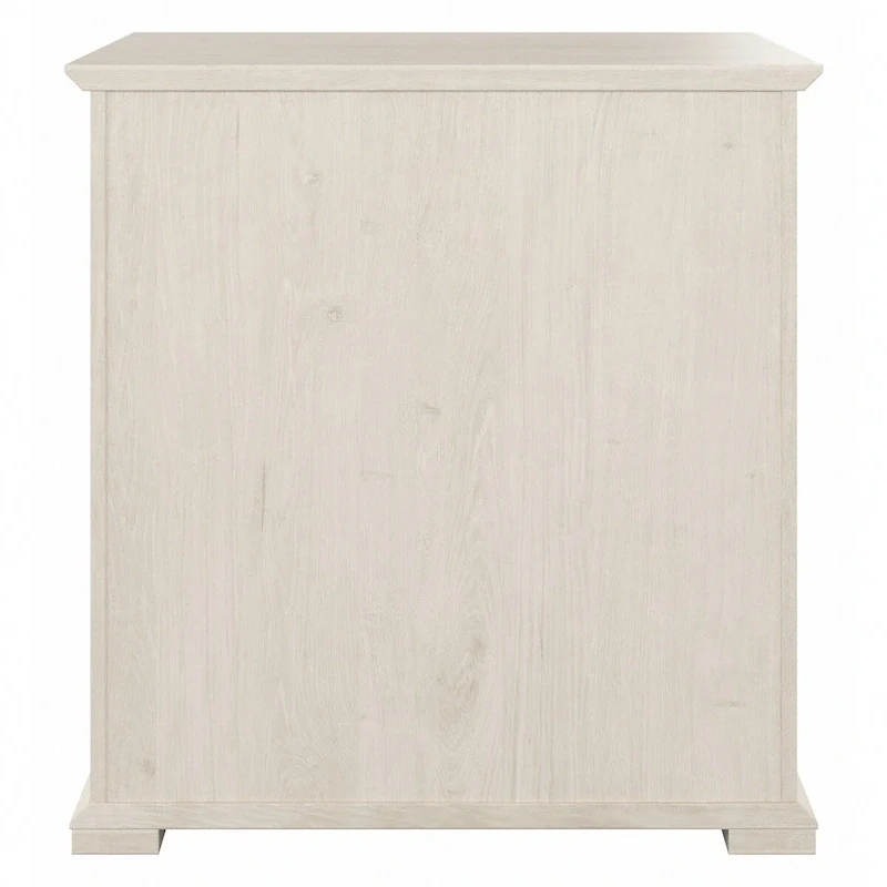 Farmhouse Lateral File Cabinet, 2-Drawer, Linen White Oak / Driftwood Gray, Single User