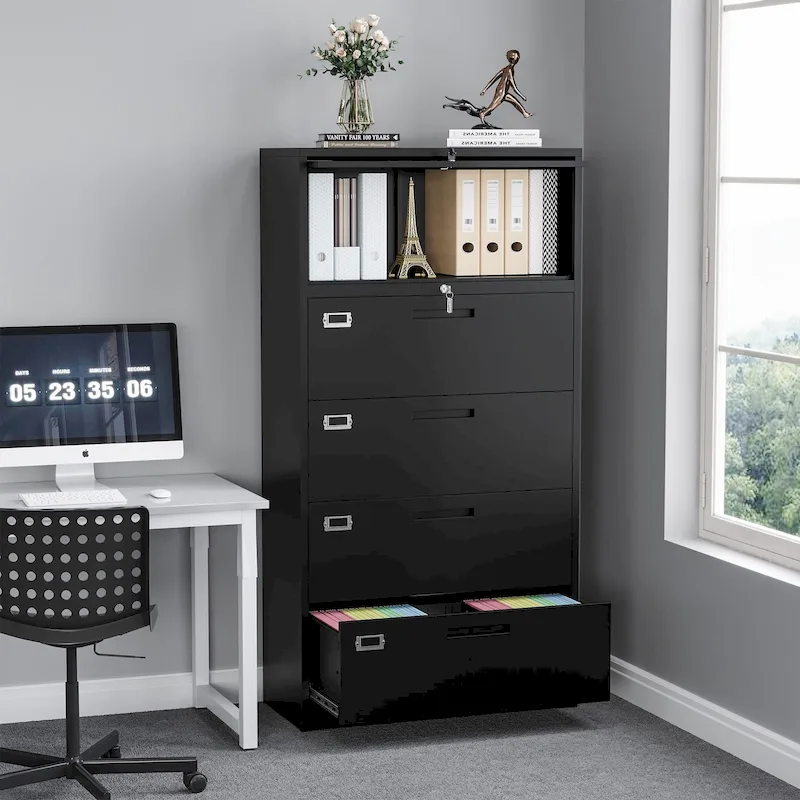 Steel Lateral File Cabinet with Lock