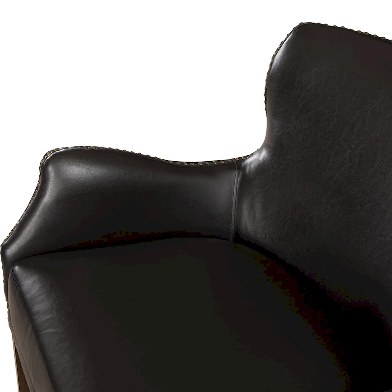 Douglas Faux Leather High Leg Slope Arm Accent Chair by Greyson Living